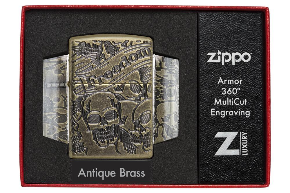 zippo-armor-freedom-skull-antique-brass-49035-6