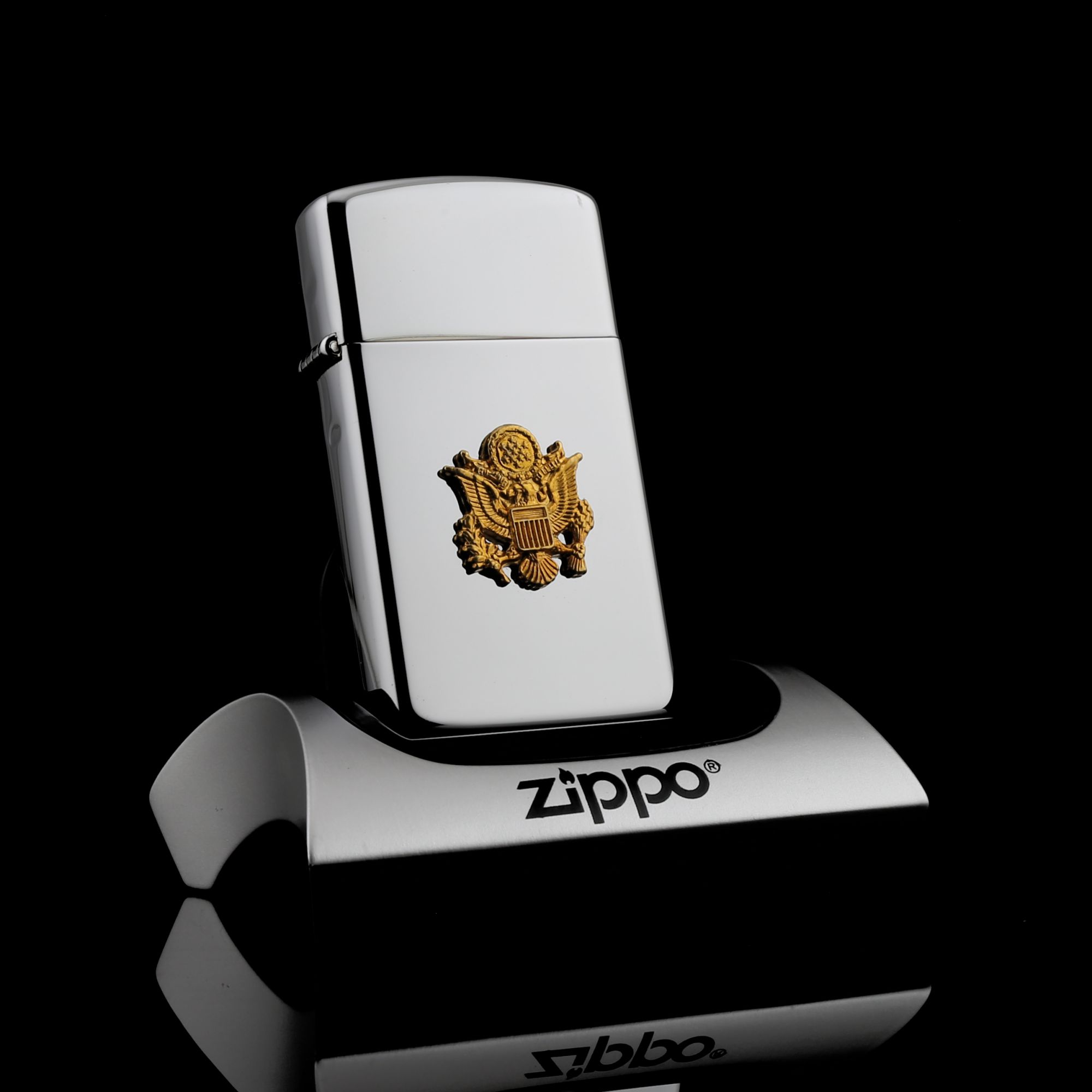 Zippo-GOLD-EMBLE-LOGO-UNITED-STATES-HIGH-POLISH-SLIM-1991-Zippo-la-ma-chinh-hang-tai-sai-gon