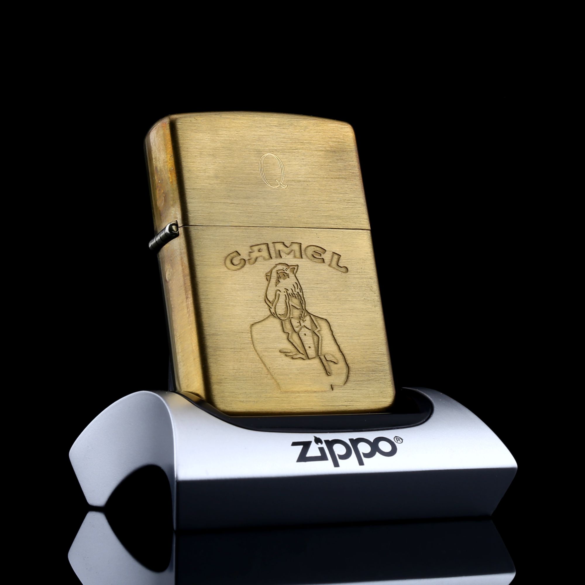 Zippo-la-ma-dong-nguyen-khoi-sloid-brass-Camel-chu-nien-1932-1991-sieu-hiem