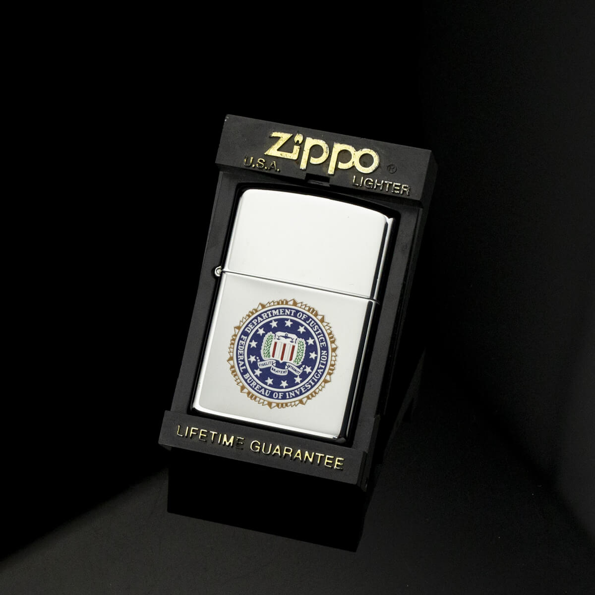 Zippo FBI Seal 2003 Huy Hiệu Cảnh Sát Điều Tra Liên Bang Mỹ Hiếm