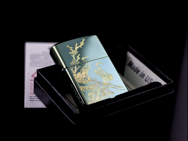 Zippo Khắc Cao Cấp Tùng Hạc Diên Niên sang trọng