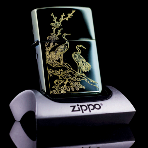 Zippo Khắc Cao Cấp Tùng Hạc Diên Niên phong thủy 