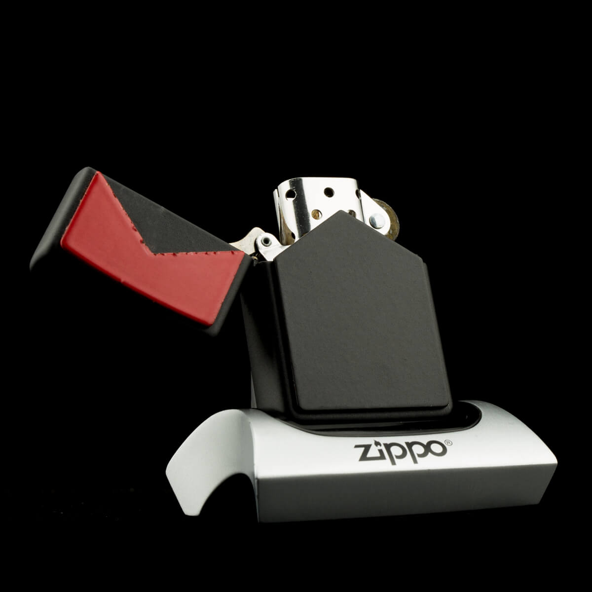Zippo Marlboro Red Black Double Sides Emblem XII 1996
