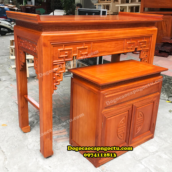 bàn thờ gỗ gõ đỏ đẹp
