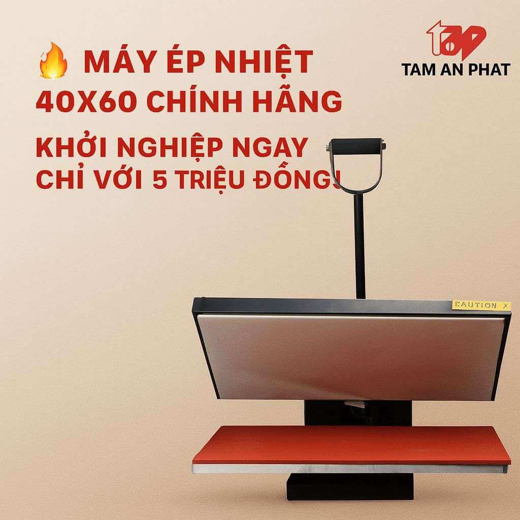 Máy Ép Nhiệt Phẳng 40x60 - Ép Áo Thun, Gạch Men Cao Cấp