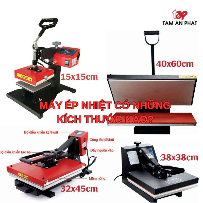 Máy Ép Nhiệt Phẳng Đủ Kích Thước 15x15, 38x38, 32x45, 40x60: Nên Chọn Loại Nào Để Ép Áo Hiệu Quả?