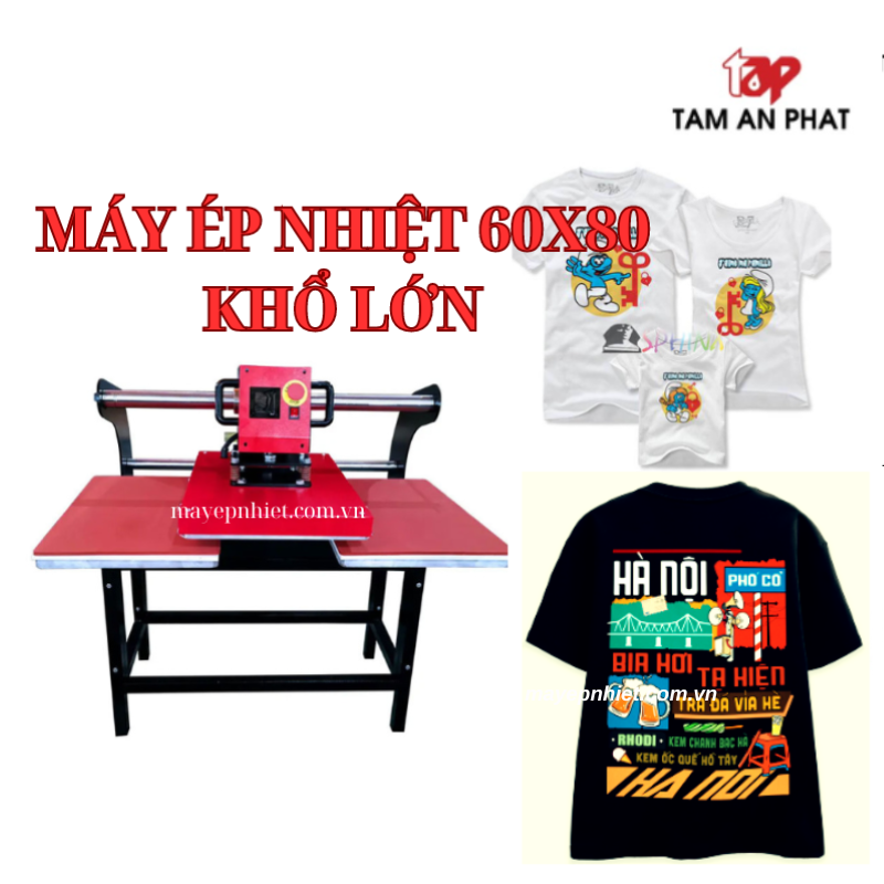 Máy ép nhiệt 60x80 khổ lớn lựa chọn tối ưu cho sản xuất quy mô lớn