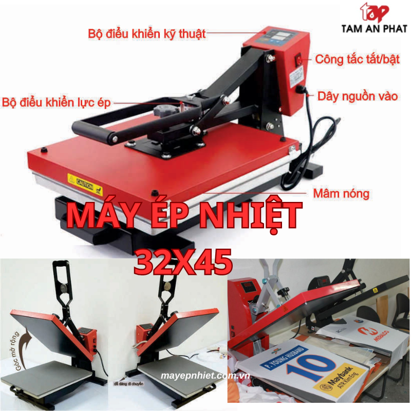 máy ép nhiệt 32x45 lồng áo