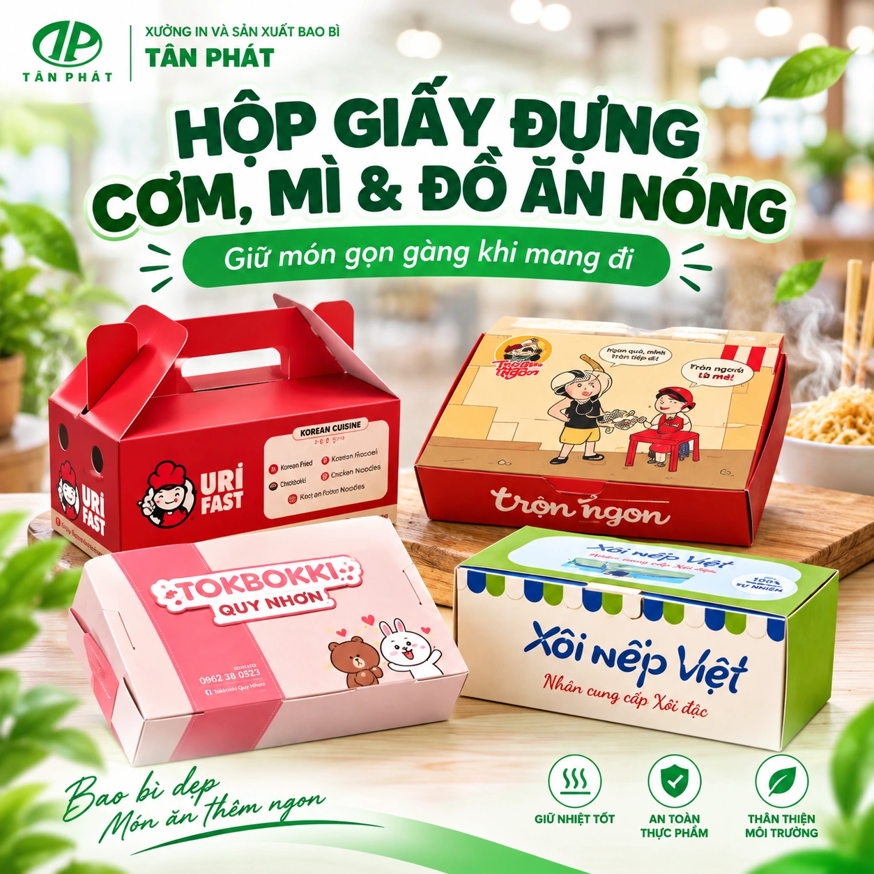 Bao bì đẹp giúp món ăn thêm ngon và thu hút khách hàng