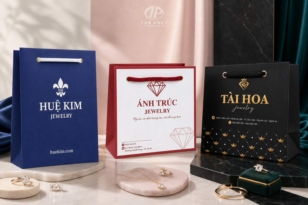 Ba phong cách thiết kế túi giấy cho thương hiệu trang sức