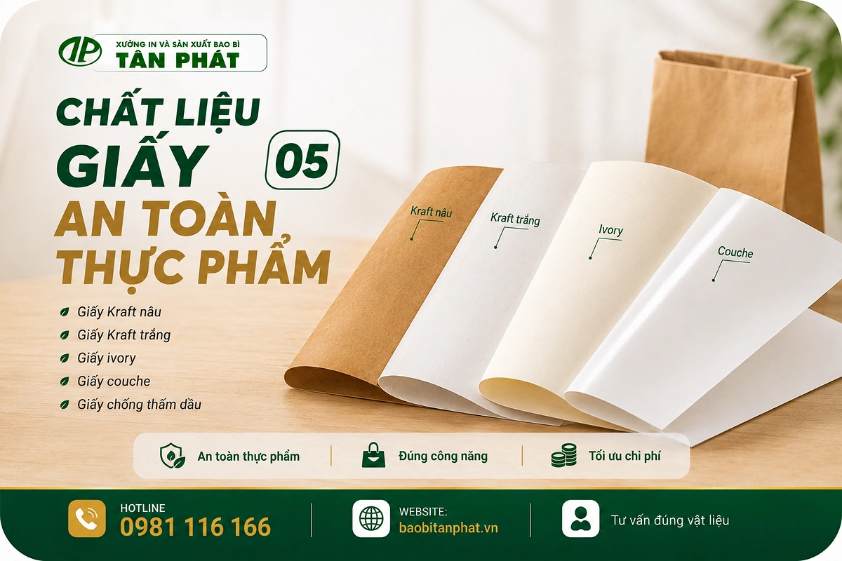Chất liệu giấy cho túi đựng bánh mì và túi mang đi