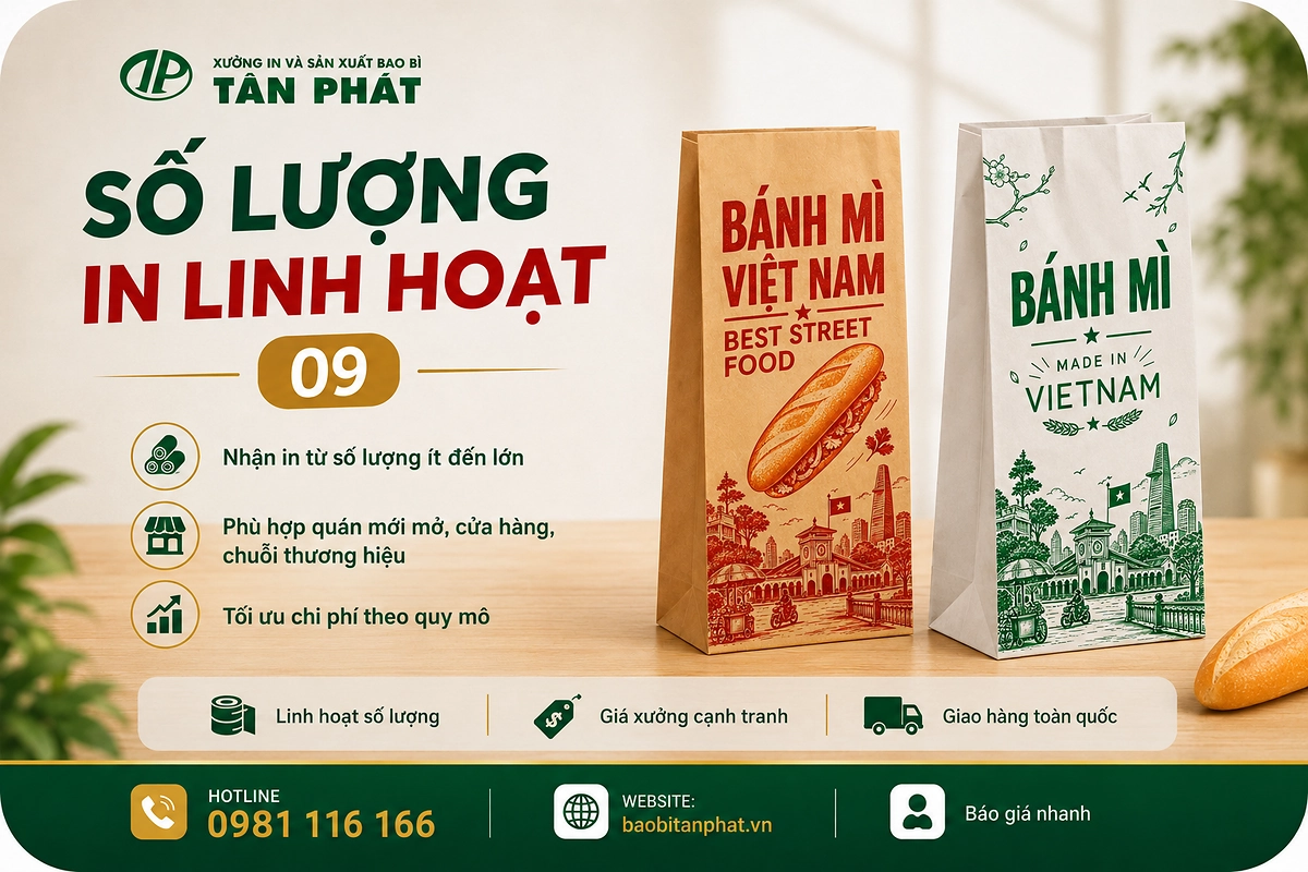 Các yếu tố ảnh hưởng báo giá túi giấy đựng bánh mì