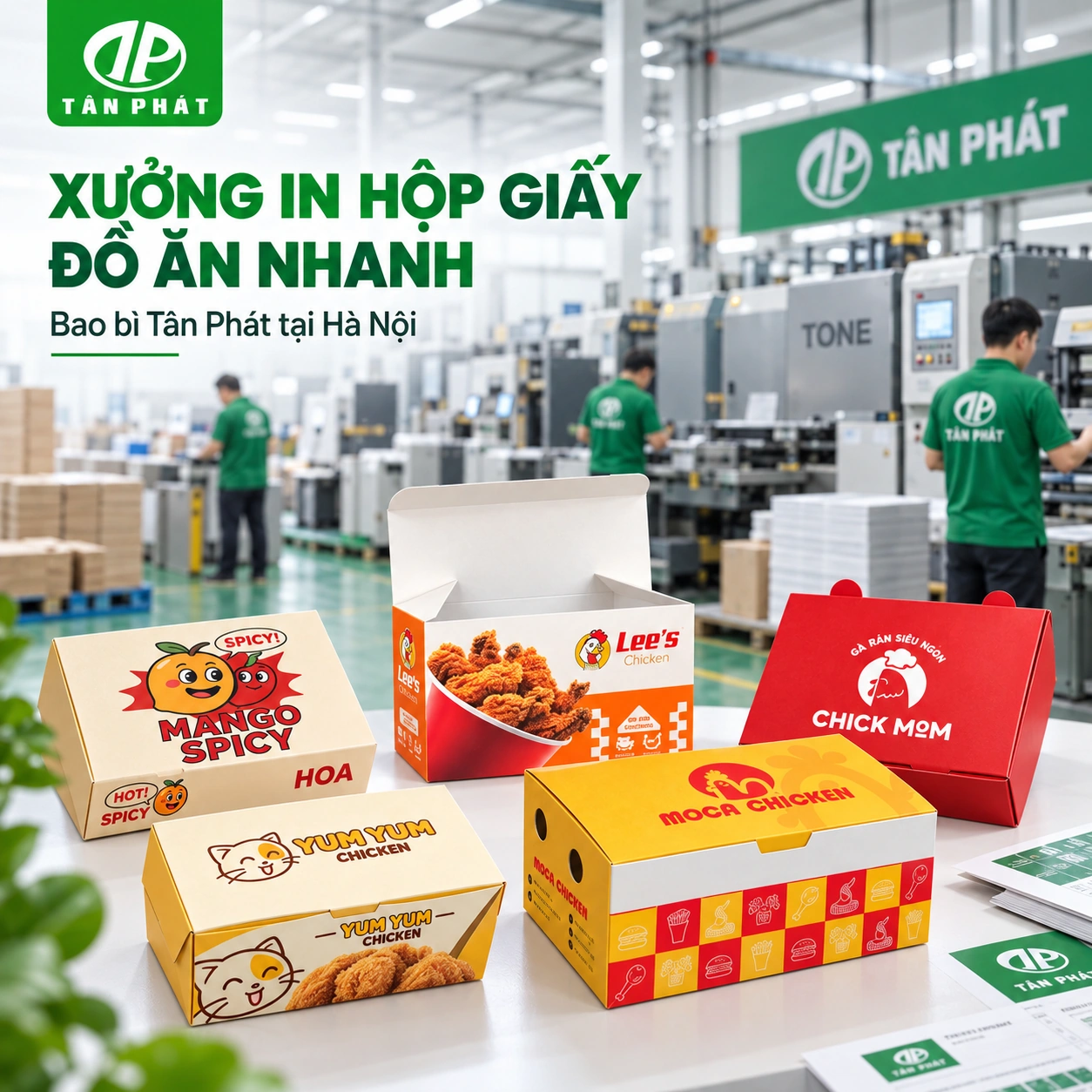 Xưởng in hộp giấy Tân Phát hiện đại, đáp ứng đơn hàng số lượng lớn