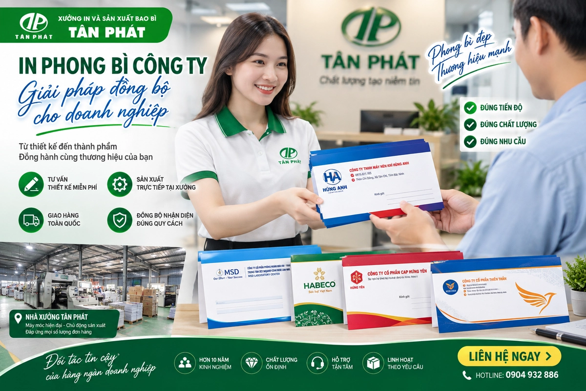 In phong bì doanh nghiệp giải pháp đồng bộ nhận diện