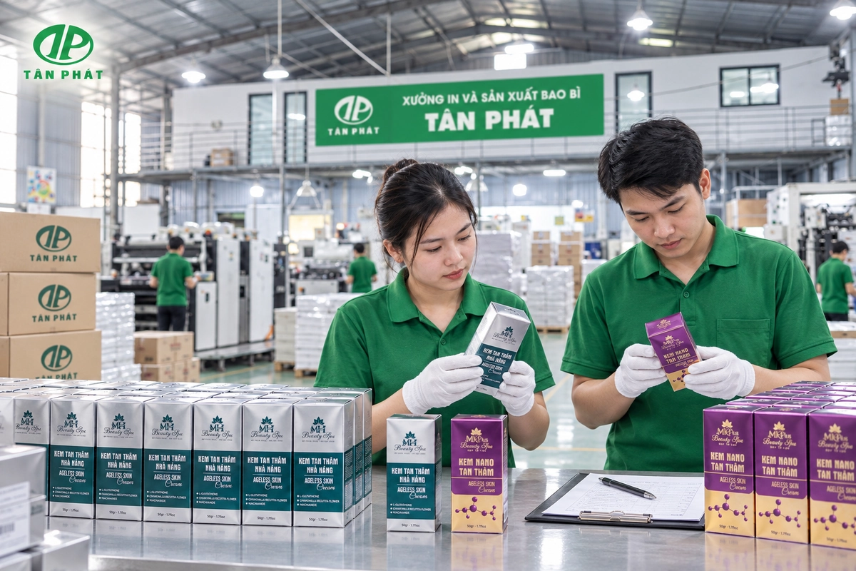 Xưởng sản xuất hộp giấy Bao bì Tân Phát tại Hà Nội