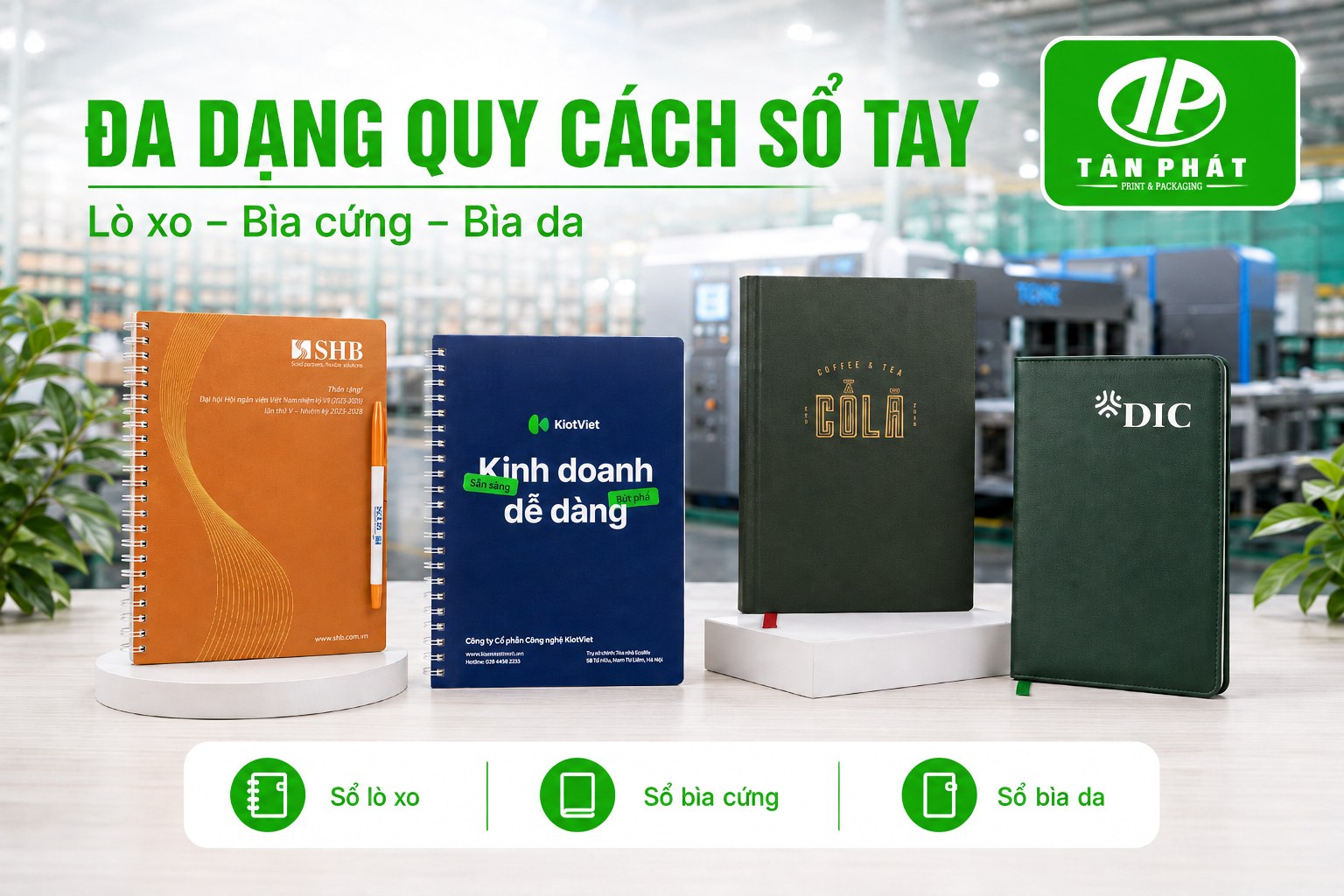 sổ tay lò xo bìa cứng quà tặng