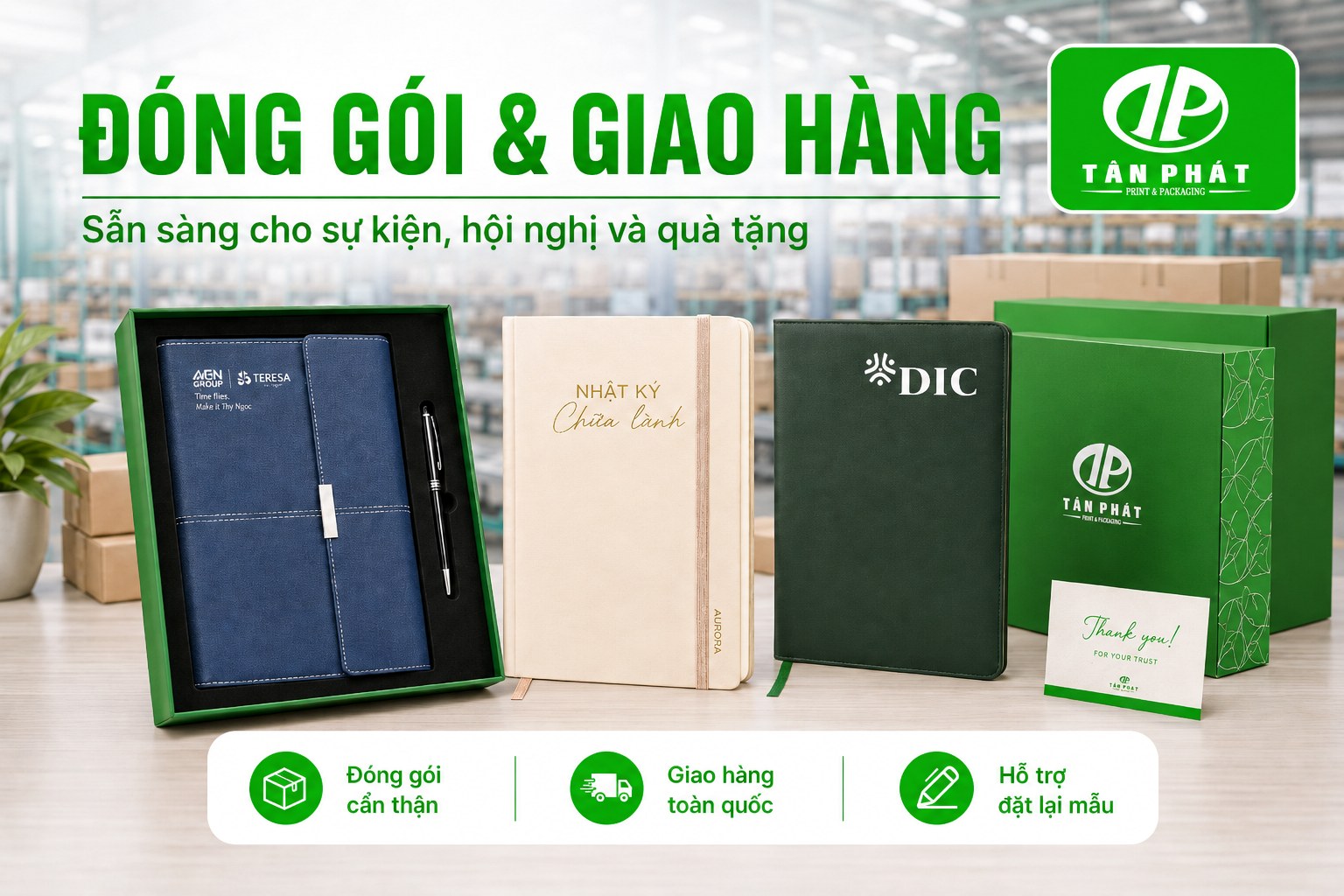 xưởng in sổ tay quà tặng Tân Phát