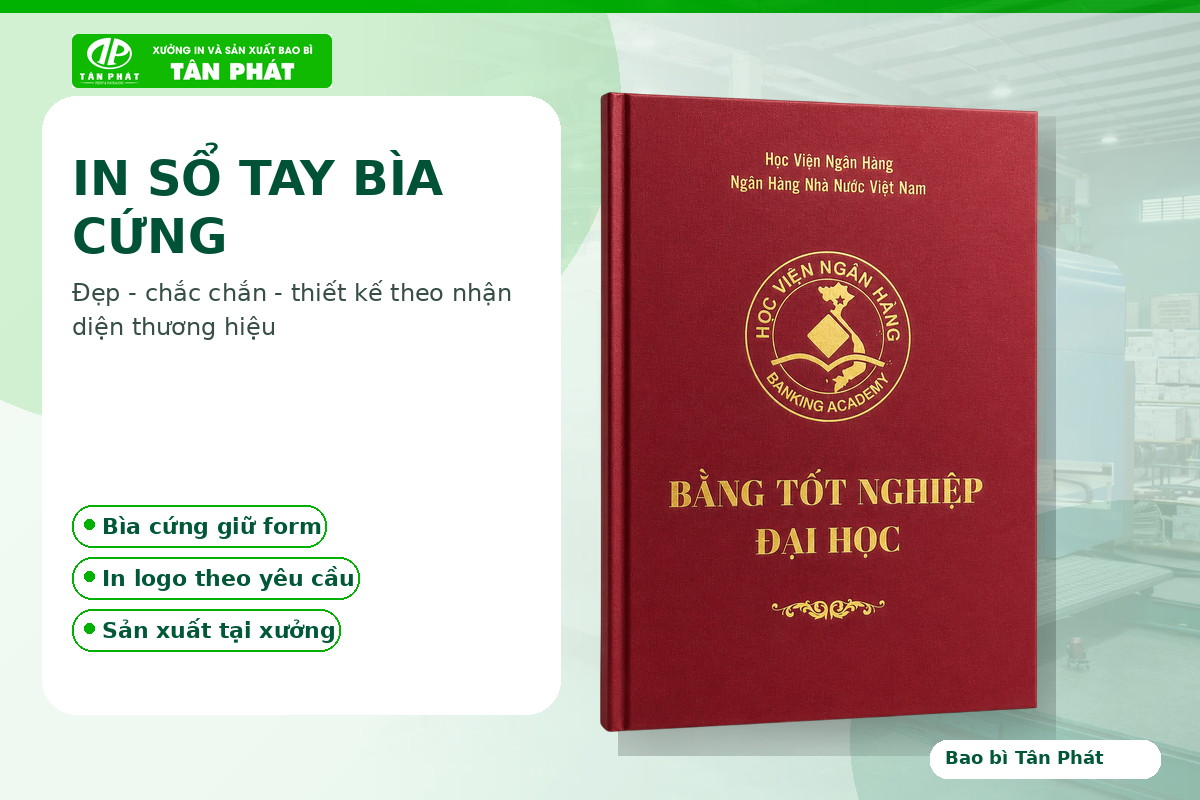 in sổ tay bìa cứng theo yêu cầu Tân Phát