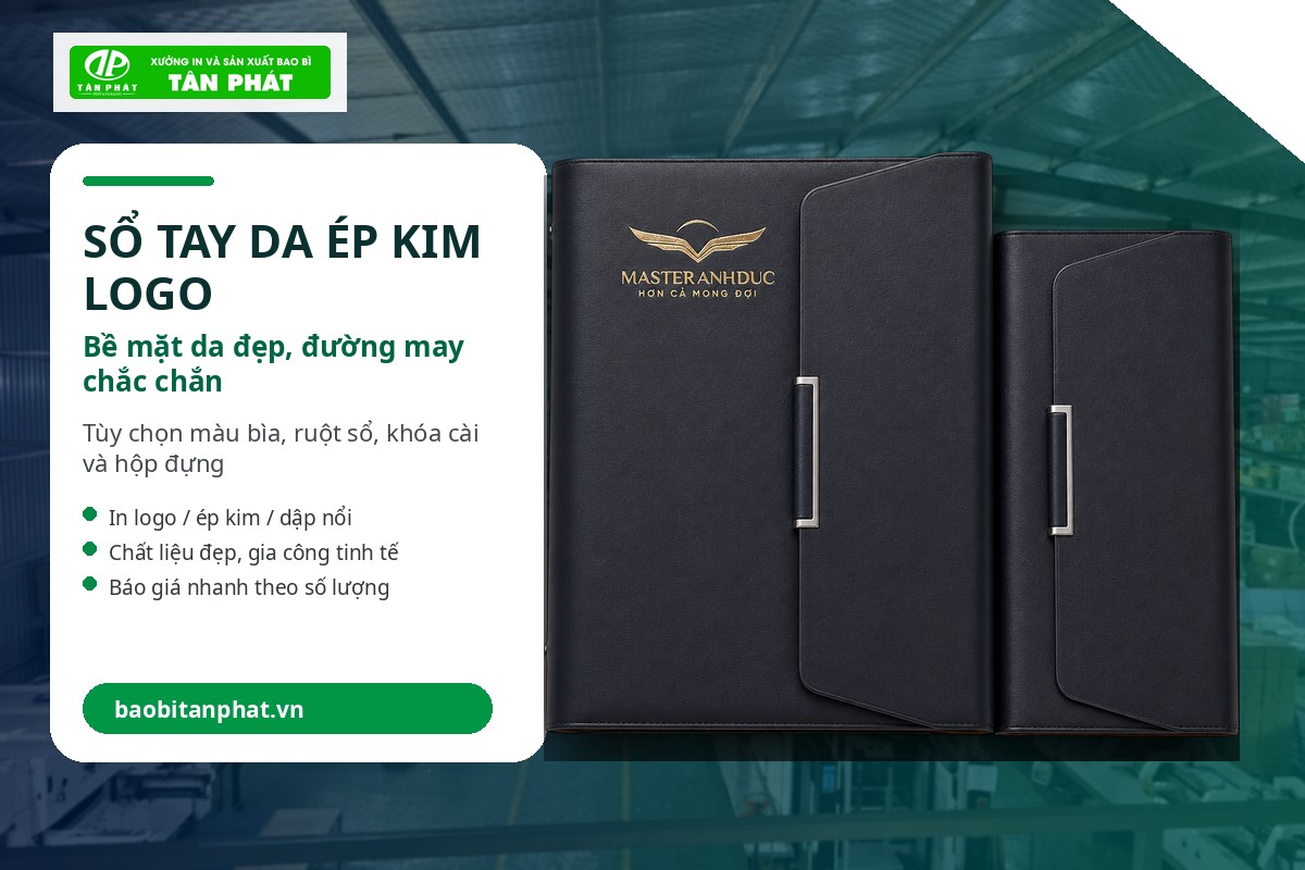 In sổ tay cao cấp làm quà tặng sự kiện
