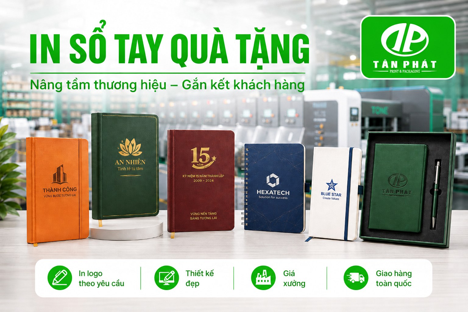 in sổ tay quà tặng Tân Phát