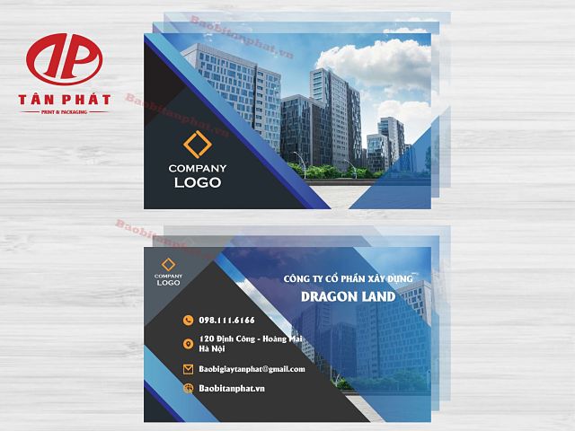 Mẫu Card visit cho công ty ngành xây dựng