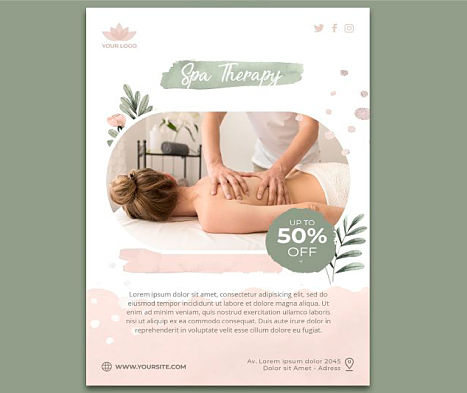 Mẫu tờ rơi cho các thương hiệu Spa làm đẹp