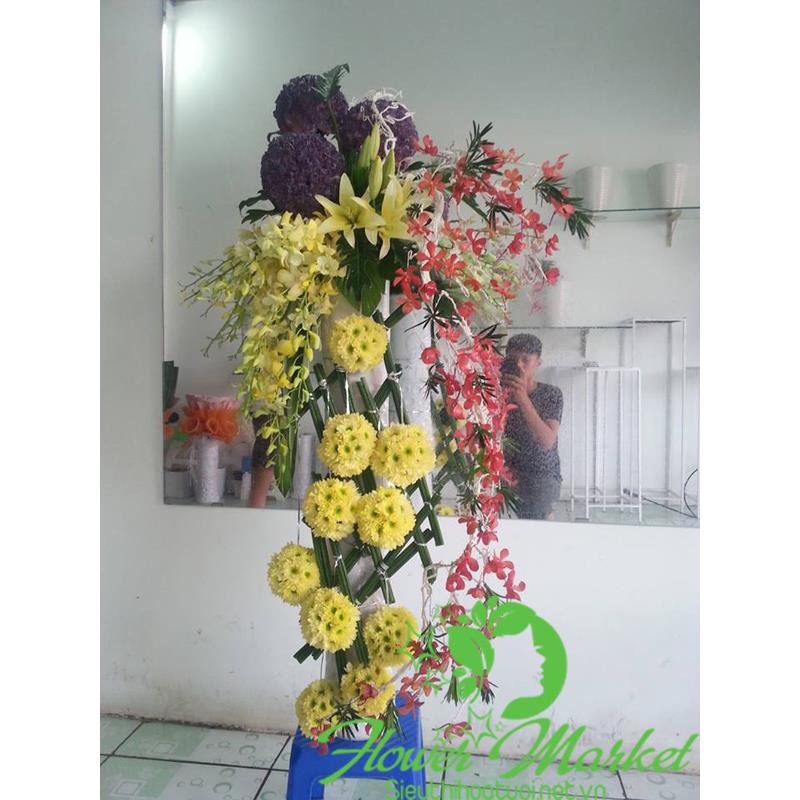 Hoa khai trương shop quần áo HKT104
