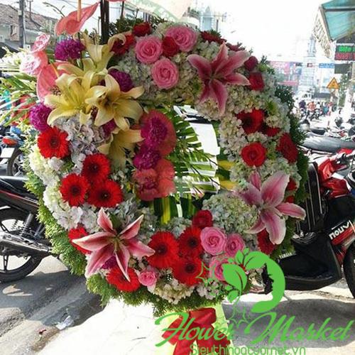 Vòng hoa viếng đám tang HCB425