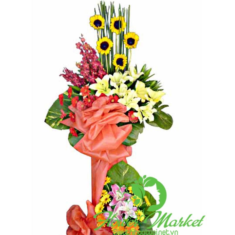Hoa mừng lễ động thổ HKT458