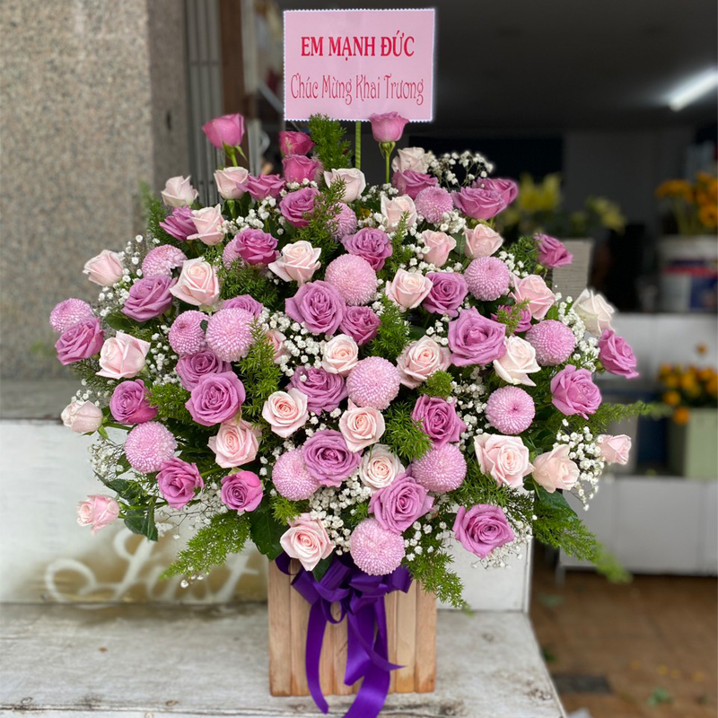 Giỏ hoa tươi đẹp LOVE-G107 Giỏ Hoa Tươi Đẹp Love-G107