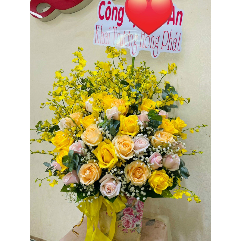 Giỏ hoa tươi đẹp LOVE-G116
