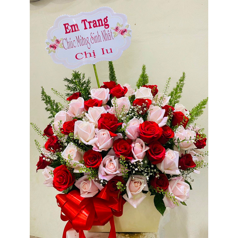 Giỏ hoa tươi đẹp LOVE-G52