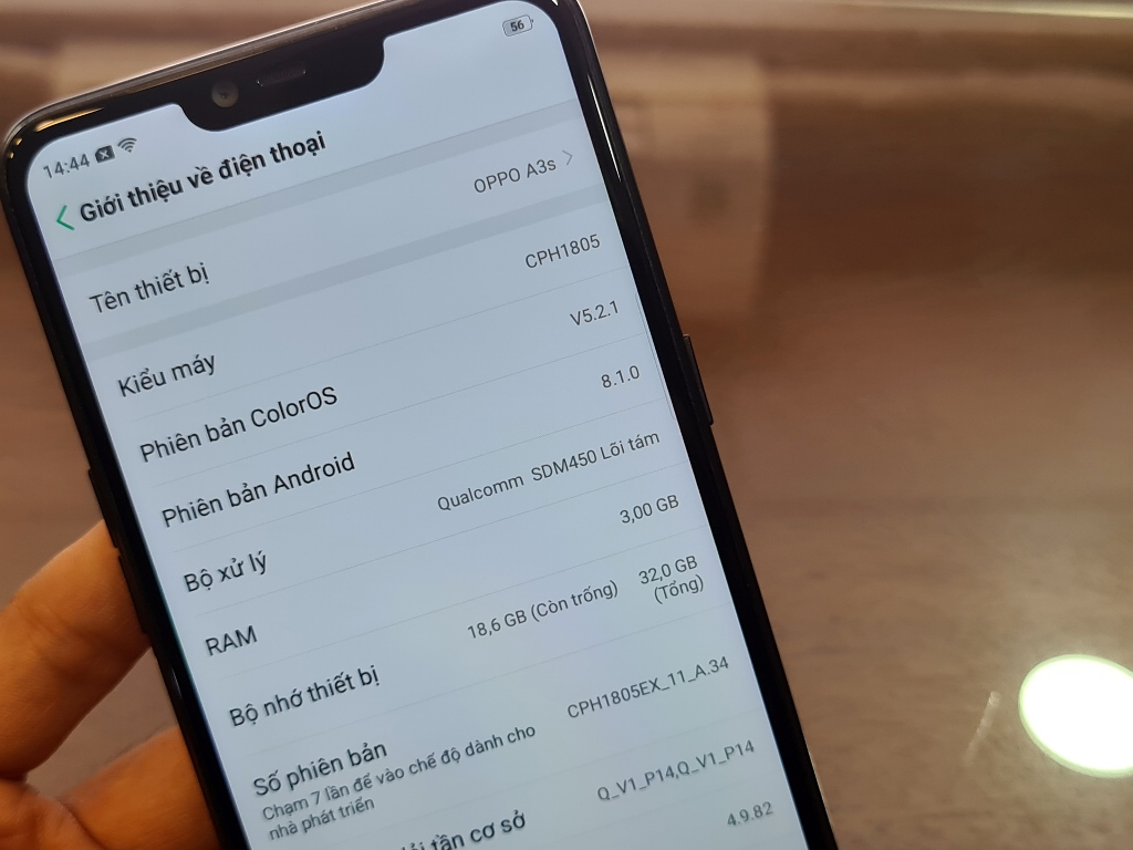 oppo a3s zin cũ giá rẻ tại cửa hàng Nguyenlinh.com.vn