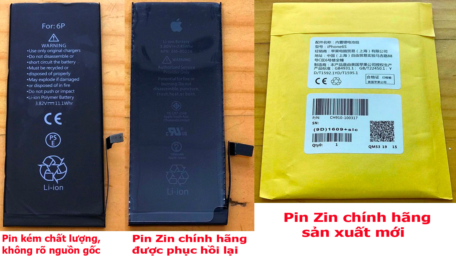Nhận biết các loại pin iphone đang có trên thị trường