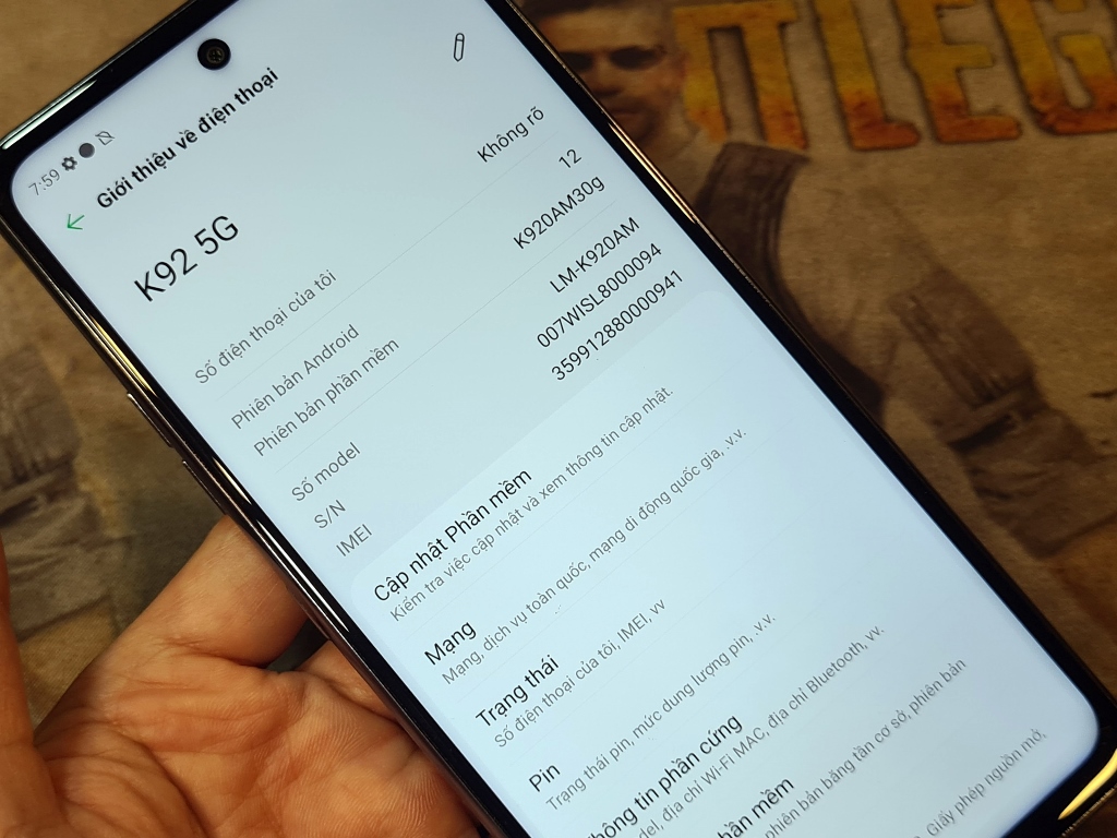 LG K92 5G (Ram 6G, Rom 128G, Chip 8 Nhân) Zin Nguyên Bản, New 97%