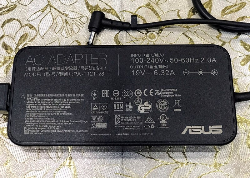 Sạc laptop Asus Gaming 120W Zin Bóc Máy 19V-6.32A