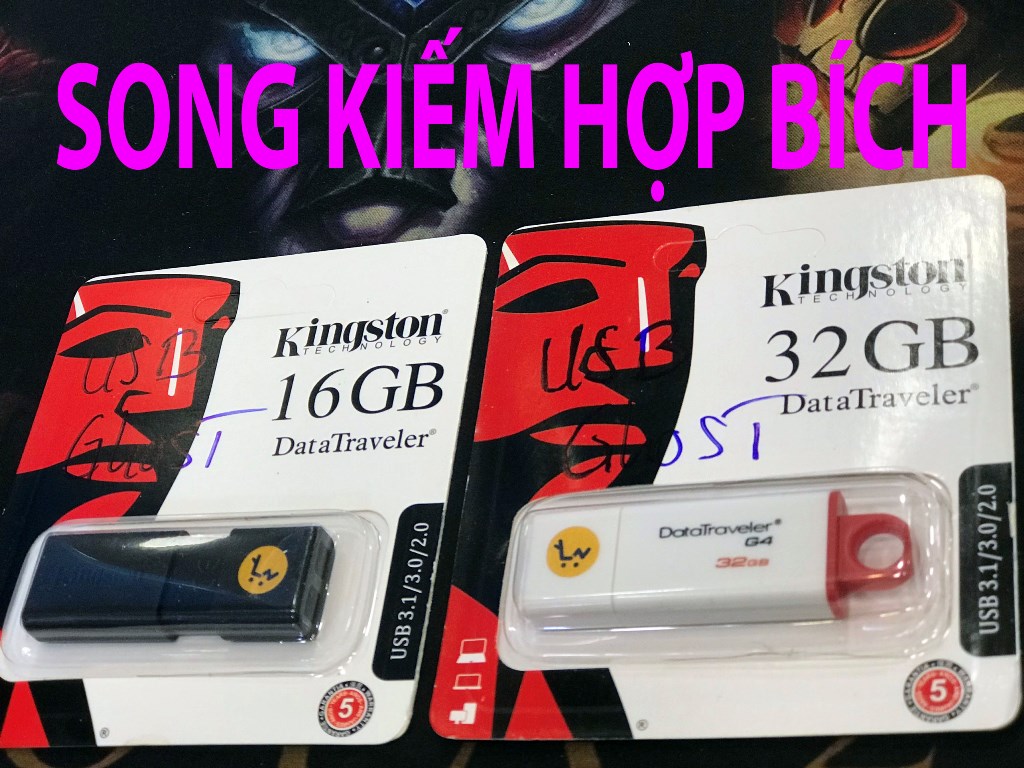 USB (16gb - 32gb) Ghost Laptop và Desktop, Chia Ổ Cứng, Cứu Dữ Liệu, Phá Mật Khẩu Window