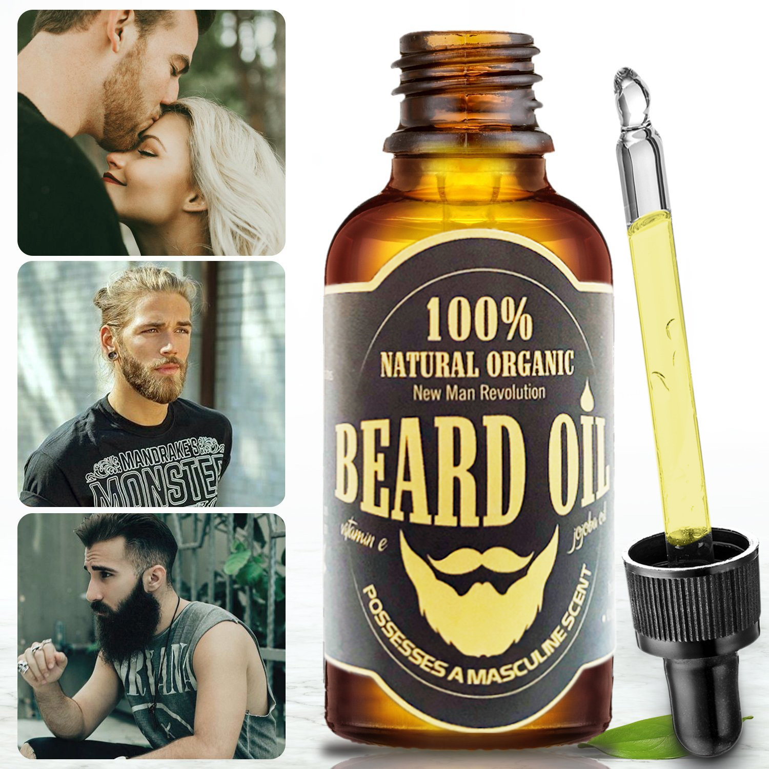 Thuốc mọc râu Minoxidil 5% dạng lỏng combo Beard Oil 20ml