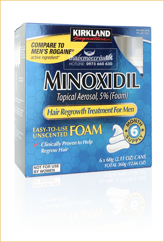 Thuốc mọc râu tóc Minoxidil 5% dạng foam