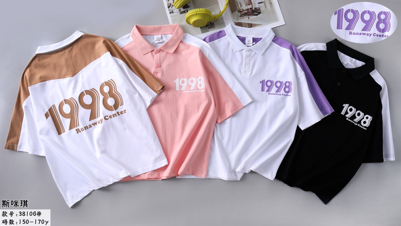 Áo Thun Có Cổ Cho Bé Gái - Kiểu Dáng Thời Trang - Form Rộng Rãi Thoải Mái  35-65Kg #38106 | Minh Đăng Shop
