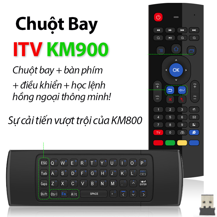 HƯỚNG DẪN HỌC LỆNH CHO CÁC PHÍM CỦA AIR MOUSE KM900