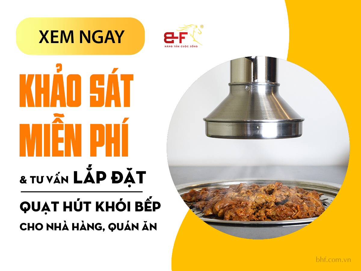 Khảo sát miễn phí và lắp đặt quạt hút khói bếp cho nhà hàng BBQ, quán ăn
