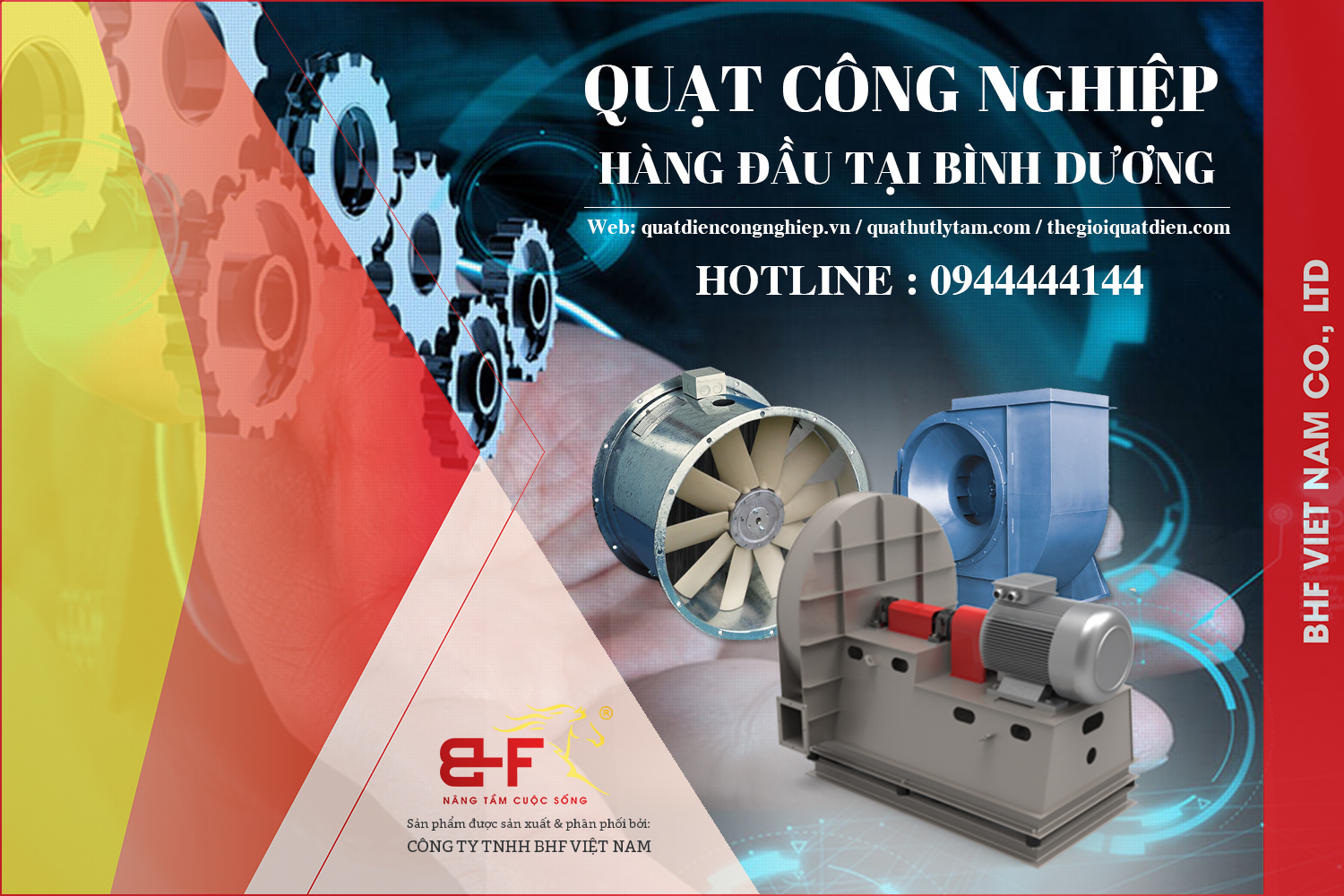 Đơn vị cũng cấp quạt công nghiệp chính hãng tại Quảng Ngãi - Công ty BHf Việt Nam