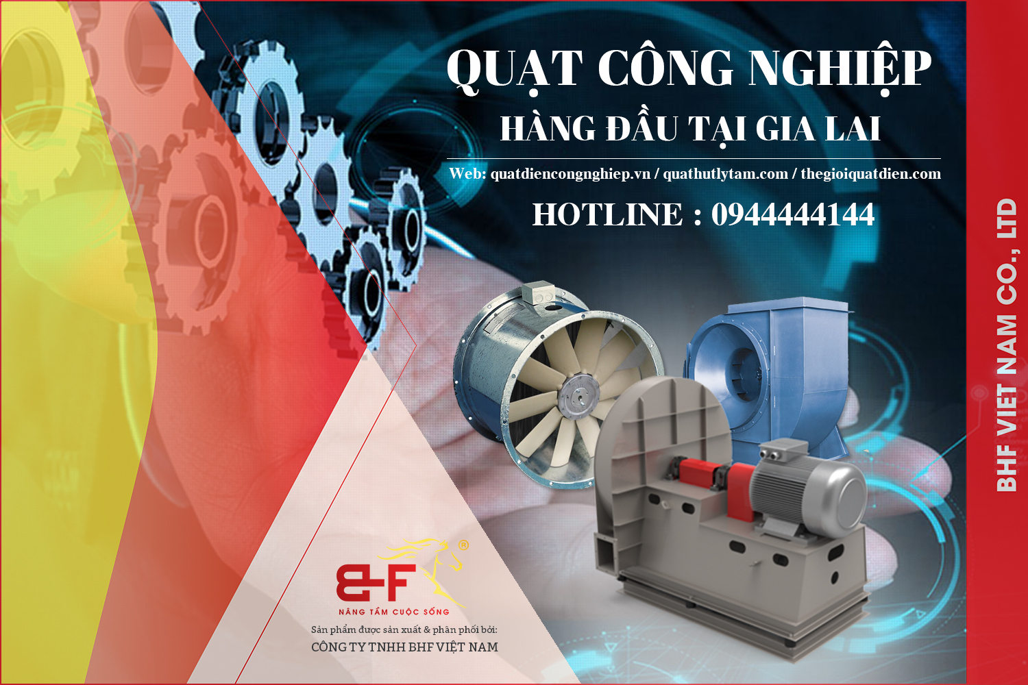 Quạt công nghiệp tại Gia Lai - Do công ty BHF Việt Nam cung cấp