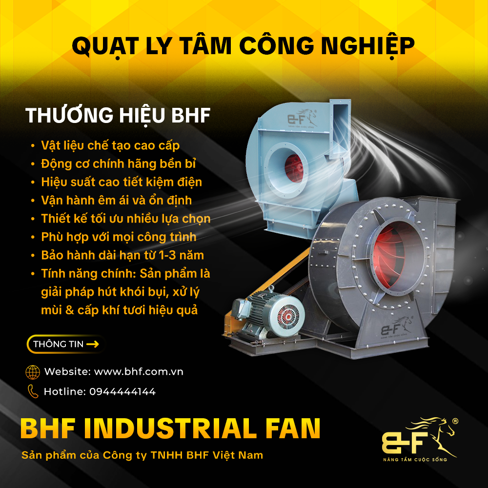 Quạt Ly Tâm Công Nghiệp BHF Chất Lượng Cao [Giá Xưởng Sản Xuất]