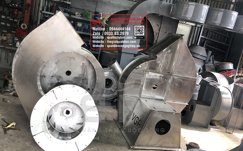 Gia công quạt công nghiệp bằng inox