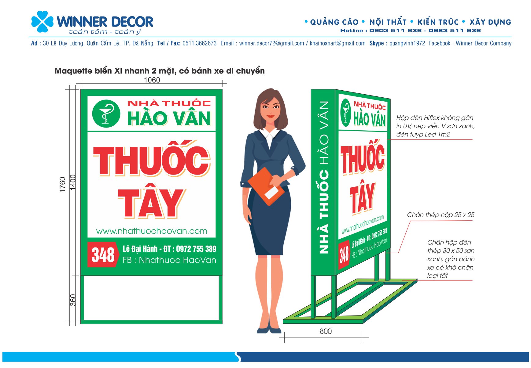 Biển hiệu Shop hoa NGỌC CẨM, Nem Chả NGUYỆT, Nhà thuốc HÀO VÂN ...