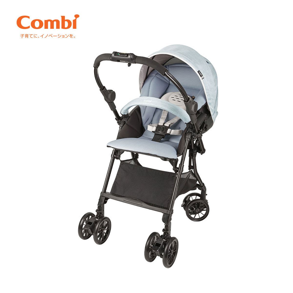 美品】combi Neyo compact. 4Cas Xe đẩy Combi Neyo 4Cas Compact màu xanh