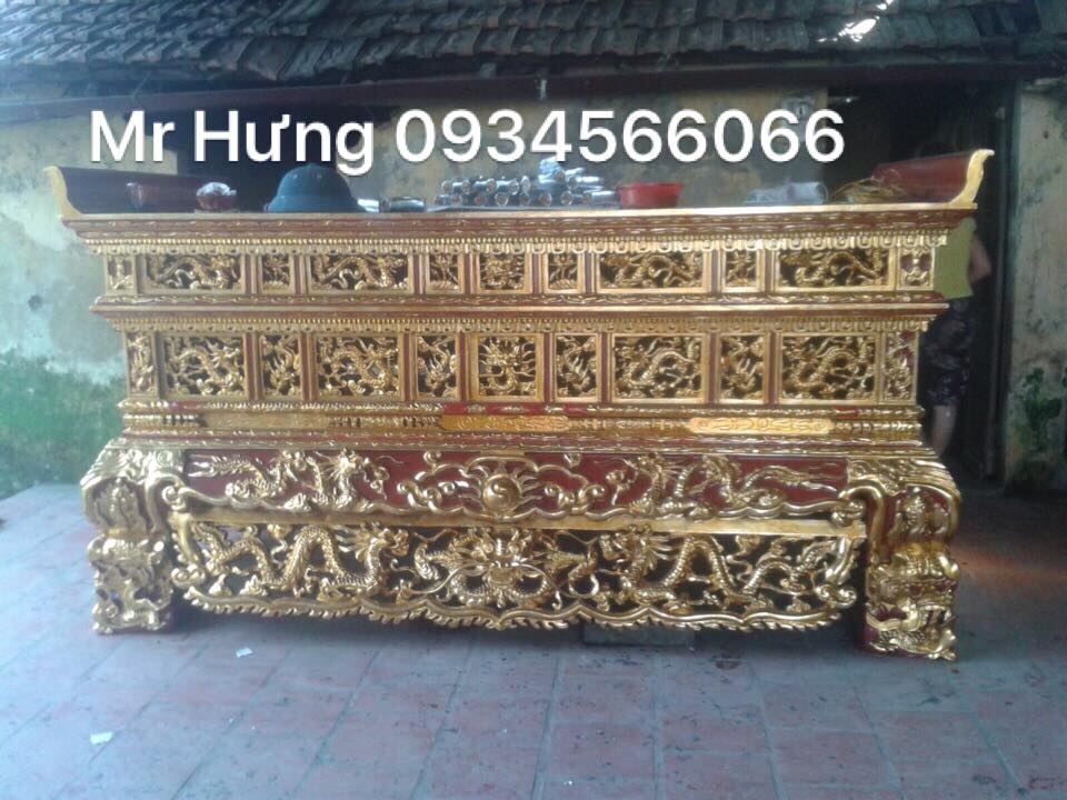 sập thờ gỗ dổi