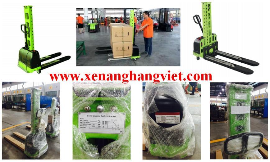 xe nâng bán tự động tự nâng
